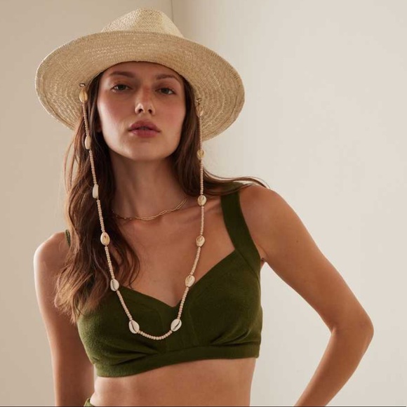 Lack Of Color Accessories Nwot Lack Of Color Seashells Straw Fedora Size Small Hat Beach Hat